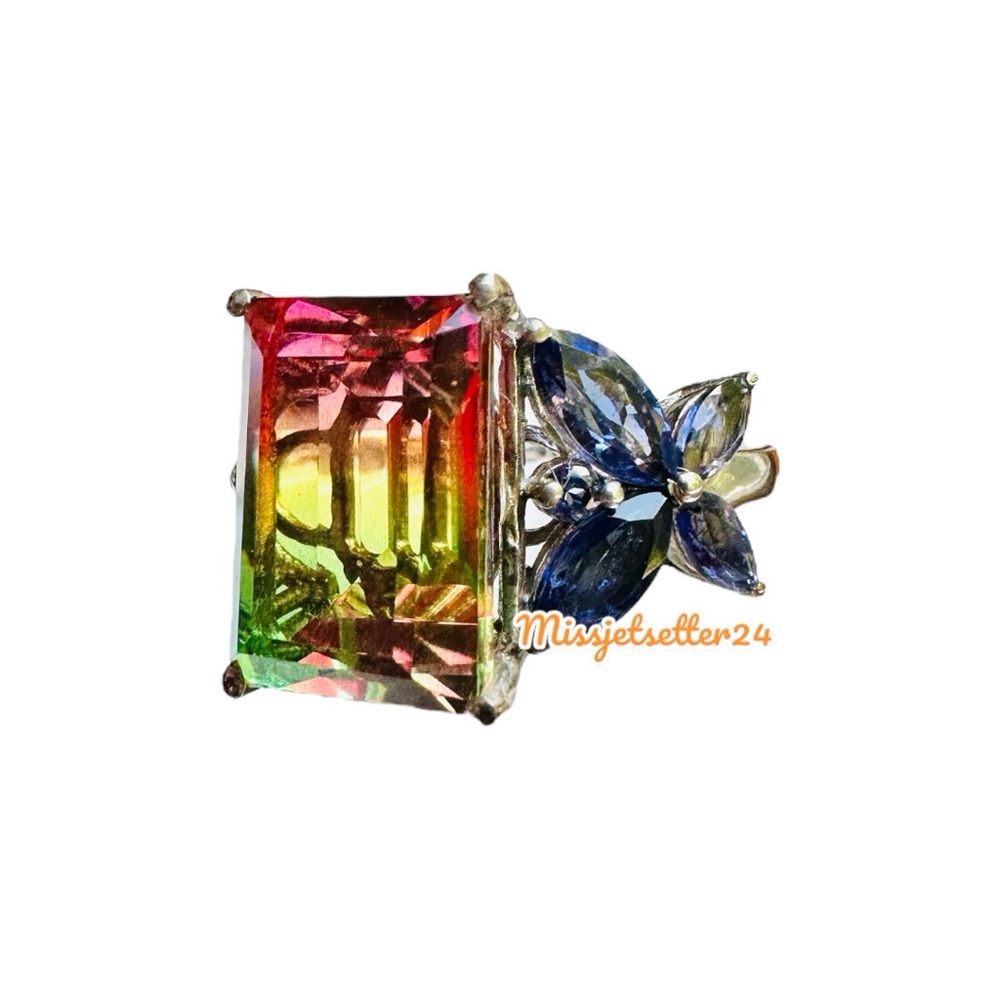 JTV Multi Color Butterfly Ring Size 6.5 NWT